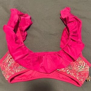 Maaji Pink Ruffle Swim Top